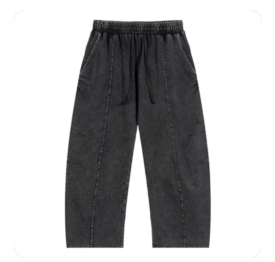Grey Snow-Wash Sweats