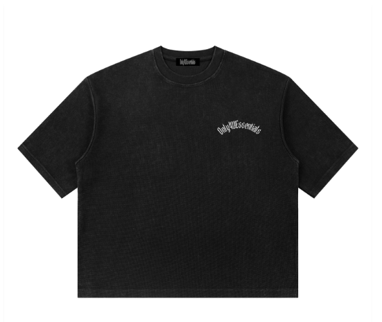 Unisex Mineral Wash Waffle Boxy T-Shirt