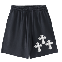 Chrome Cross Vintage Wash Cotton Shorts
