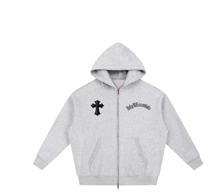 Essential Oversized Fleece Boxy Zip-Up