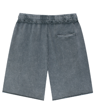 Unisex Mineral Wash Raw Edge Shorts