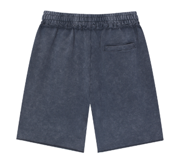 Unisex Mineral Wash Raw Edge Shorts