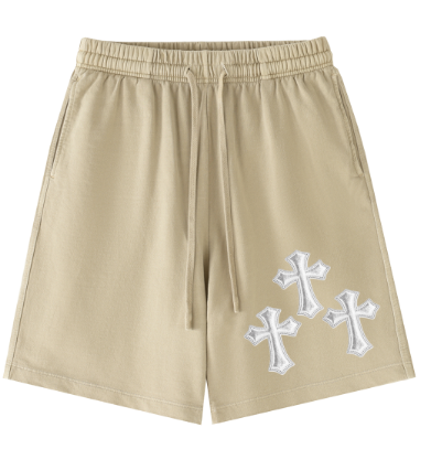 Chrome Cross Vintage Wash Cotton Shorts