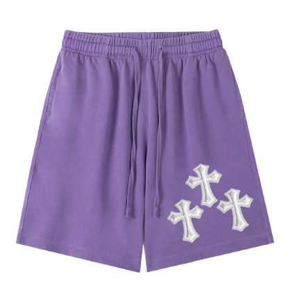 Chrome Cross Vintage Wash Cotton Shorts