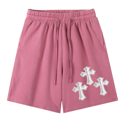 Chrome Cross Vintage Wash Cotton Shorts