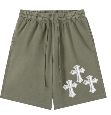 Chrome Cross Vintage Wash Cotton Shorts