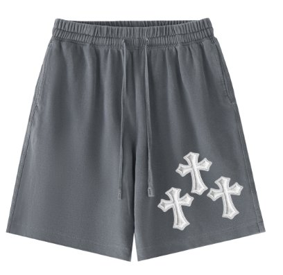 Chrome Cross Vintage Wash Cotton Shorts
