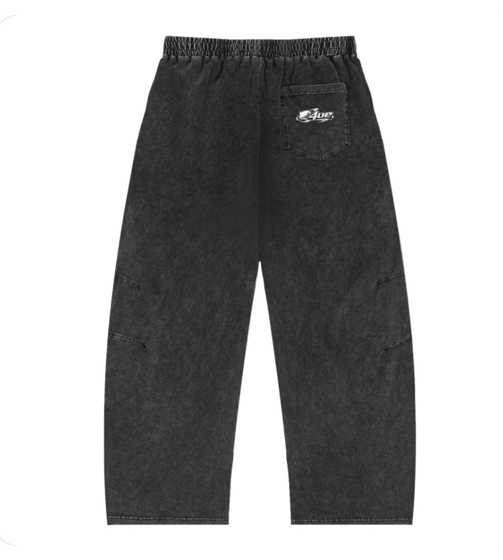 Grey Snow-Wash Sweats